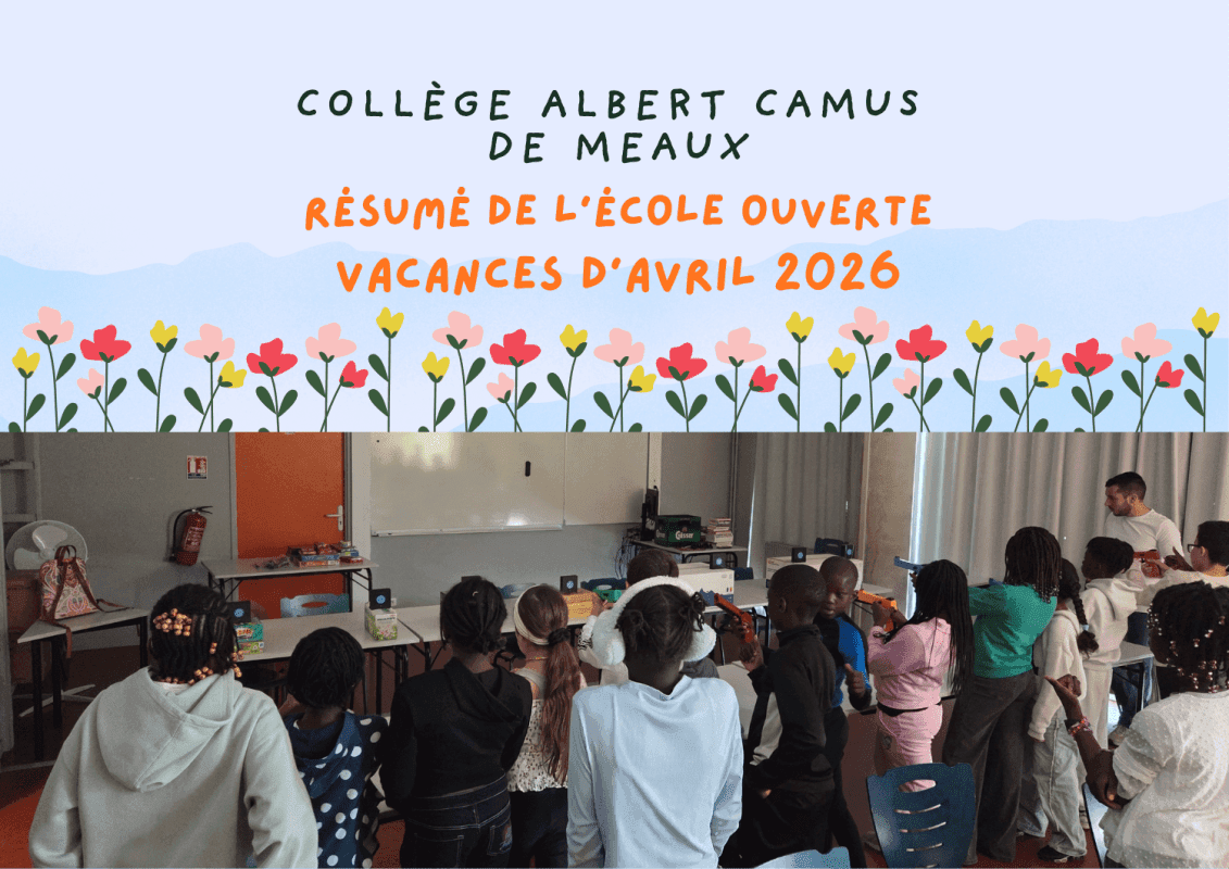 Résumé de l'école ouverte - Vacances d'avril 2026